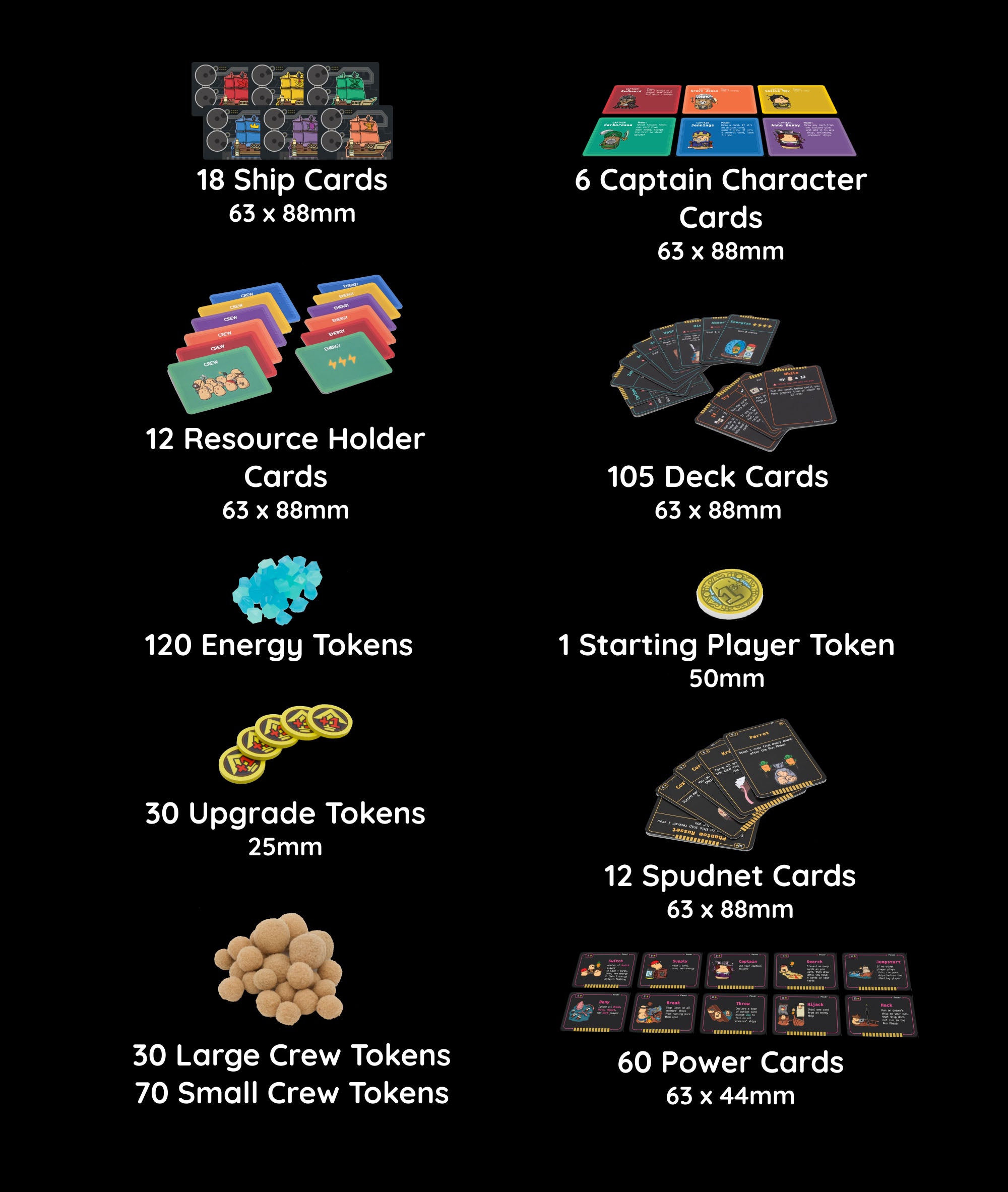 What you will get in Potato Pirates 3 Battlechips coding card game retail edition